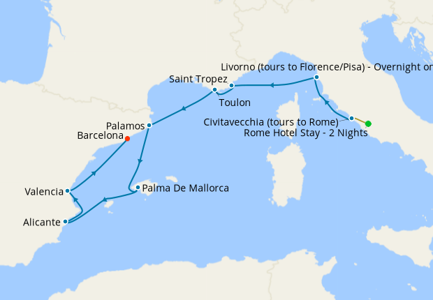 Cruise Itinerary Map