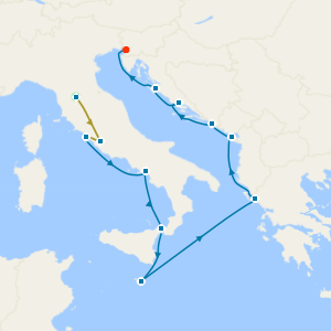 Florence & Rome Stays with Italy Circumnavigation Cruise from Rome