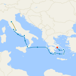 Florence & Rome Stays with Greek Isles & Italy Adventure from Rome