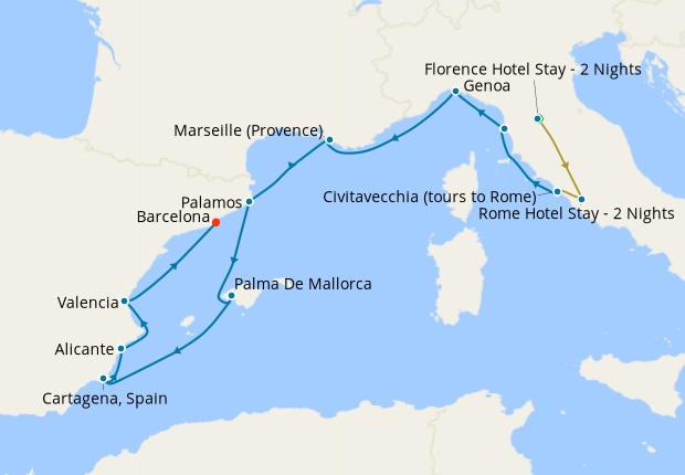 Cruise Itinerary Map