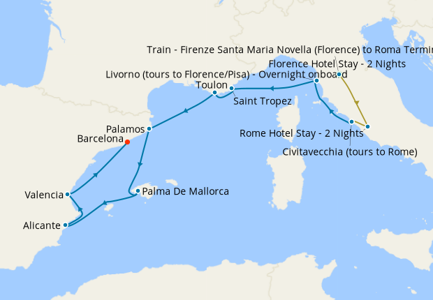 Cruise Itinerary Map
