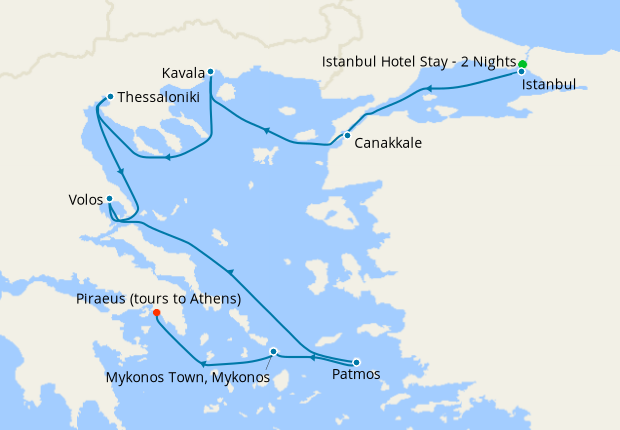 Cruise Itinerary Map