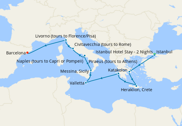 Cruise Itinerary Map