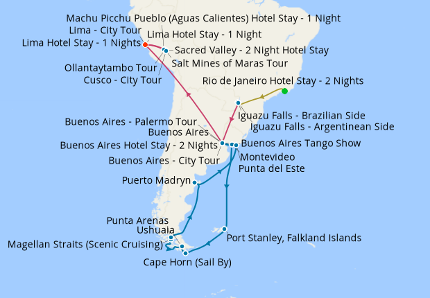 Cruise Itinerary Map