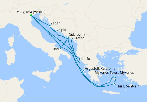 Cruise Itinerary Map