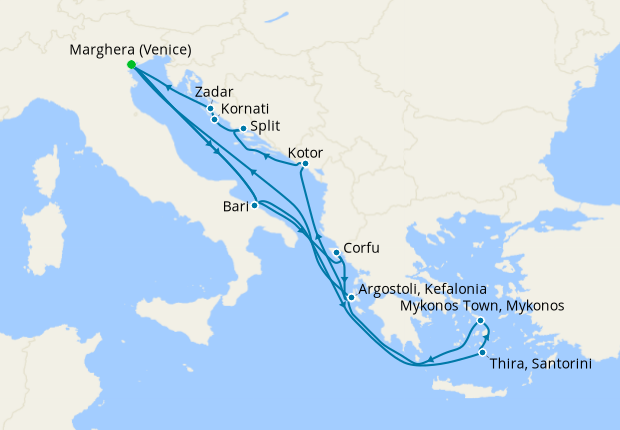 Cruise Itinerary Map