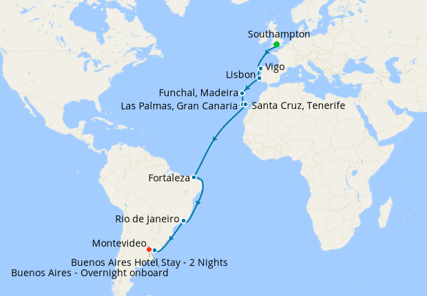 Cruise Itinerary Map