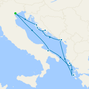 Italy, Greece, Montenegro & Croatia from Venice