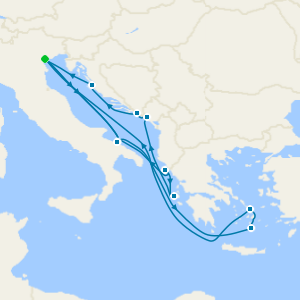 Italy, Greece, Montenegro & Croatia from Venice