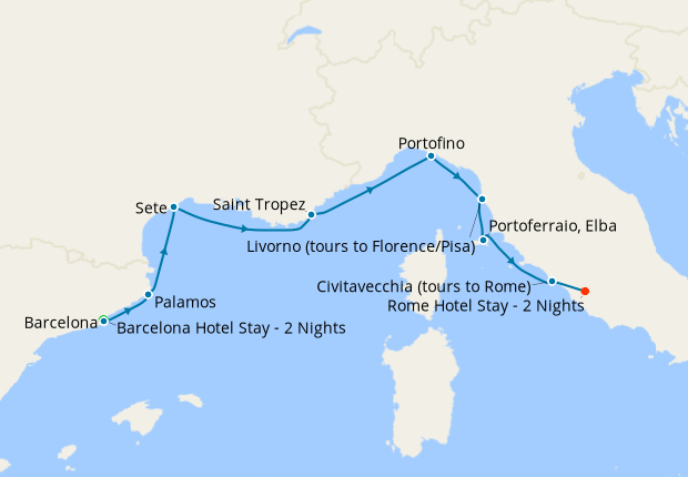 Cruise Itinerary Map