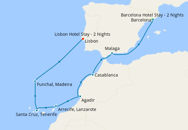 Cruise Itinerary Map