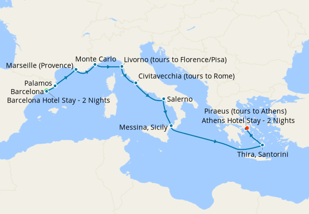 Cruise Itinerary Map