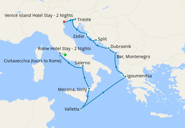 Cruise Itinerary Map