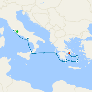 Greek Isles & Italy with Rome and Athens Stays