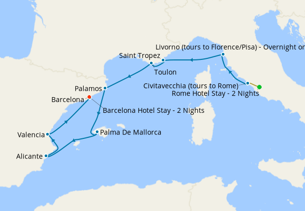 Cruise Itinerary Map