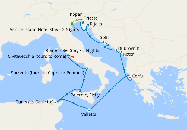 Cruise Itinerary Map