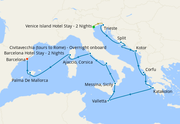 Cruise Itinerary Map