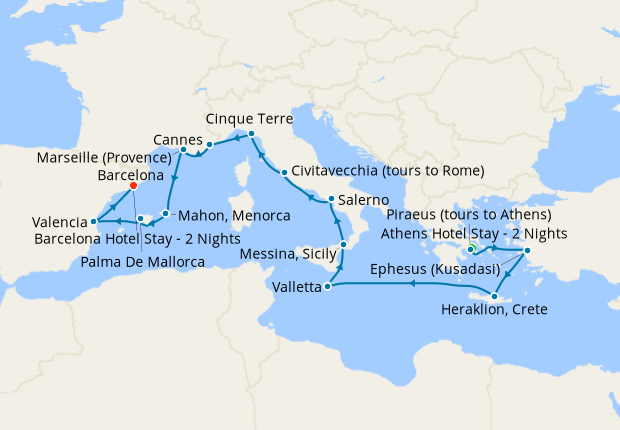 Cruise Itinerary Map