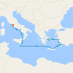Aegean & Ionian Antiquities from Athens to Rome with Stays