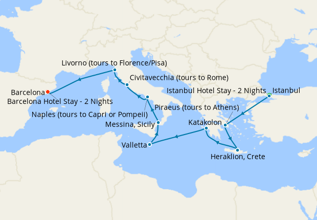 Cruise Itinerary Map