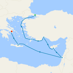Aegean & Holy Land from Istanbul to Athens with Stays