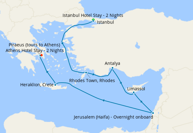 Cruise Itinerary Map