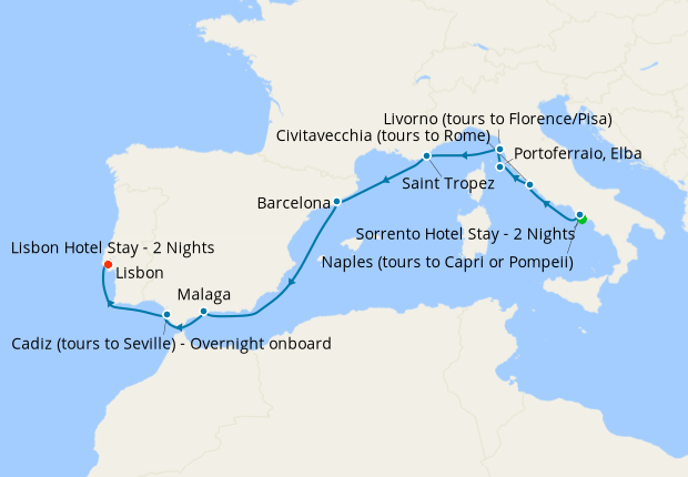 Cruise Itinerary Map