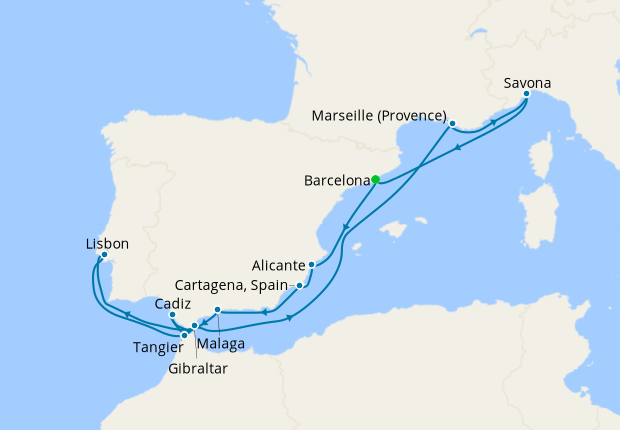 Cruise Itinerary Map