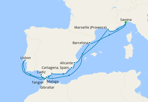 Cruise Itinerary Map