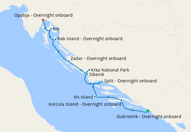 Cruise Itinerary Map