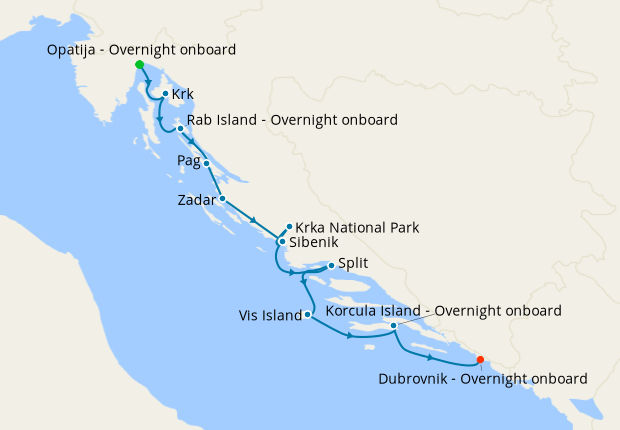 Cruise Itinerary Map