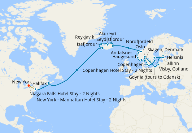Cruise Itinerary Map