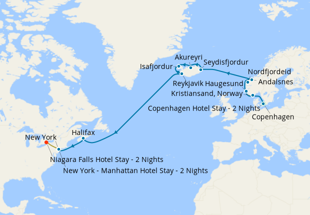 Cruise Itinerary Map