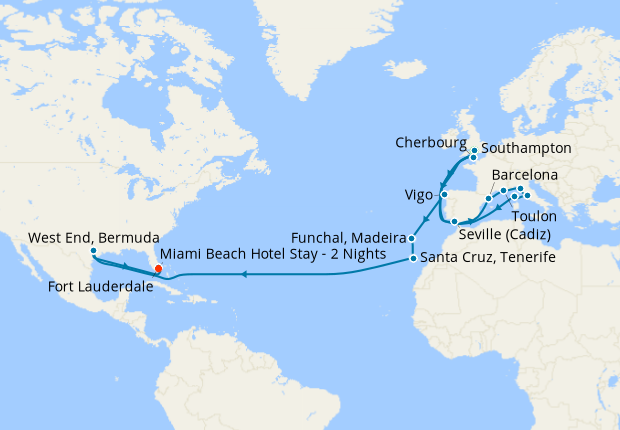 Cruise Itinerary Map