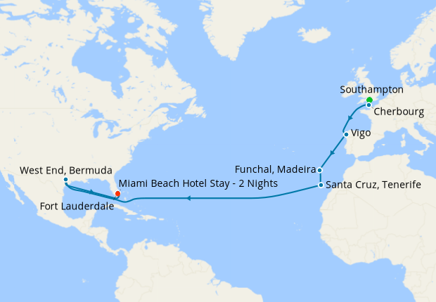 Cruise Itinerary Map