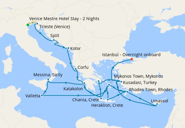 Cruise Itinerary Map