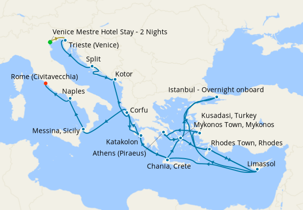 Cruise Itinerary Map