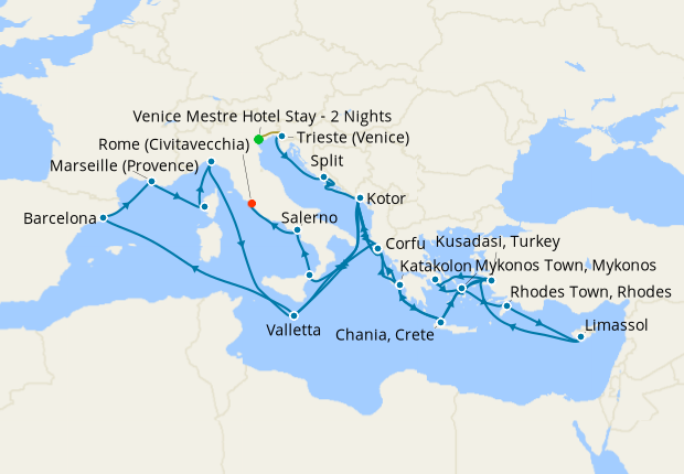 Cruise Itinerary Map