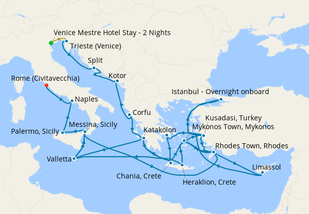 Cruise Itinerary Map