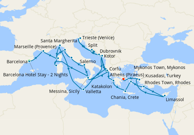 Cruise Itinerary Map