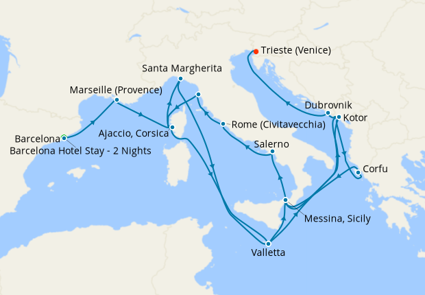 Cruise Itinerary Map