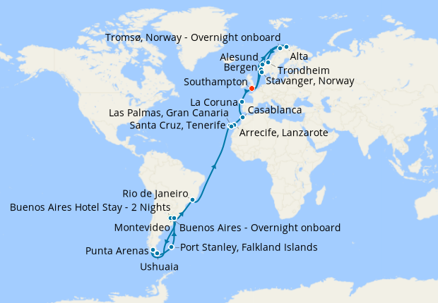Cruise Itinerary Map