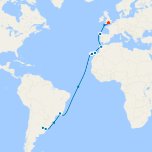 South American Passage from Buenos Aires to Southampton with Stay