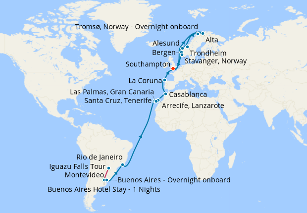 Cruise Itinerary Map