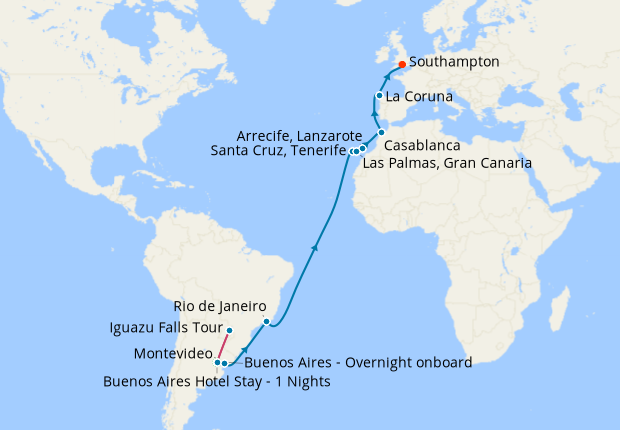 Cruise Itinerary Map