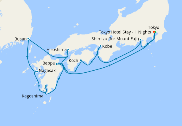 Cruise Itinerary Map