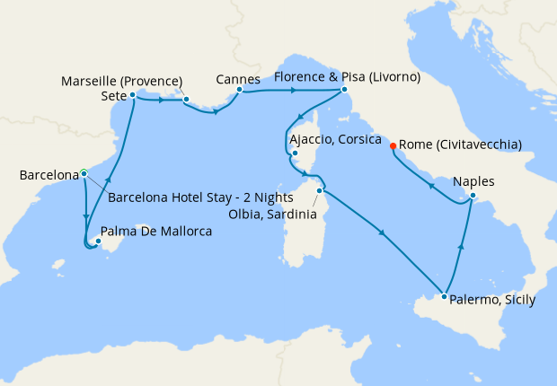 Cruise Itinerary Map