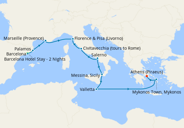 Cruise Itinerary Map