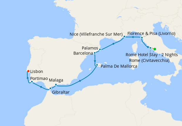 Cruise Itinerary Map