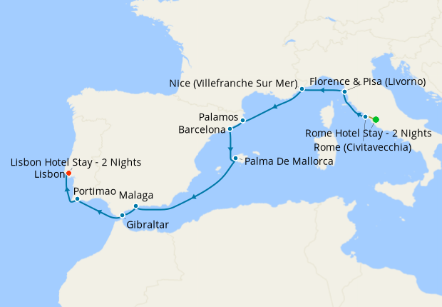 Cruise Itinerary Map